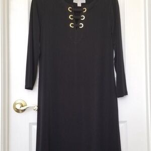 Michael Kors Black Dress with Gold Details